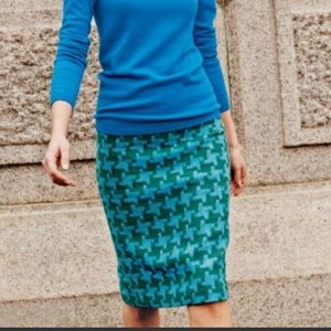 BODEN Notre Dame Boucle Houndstooth skirt 2 P XS
